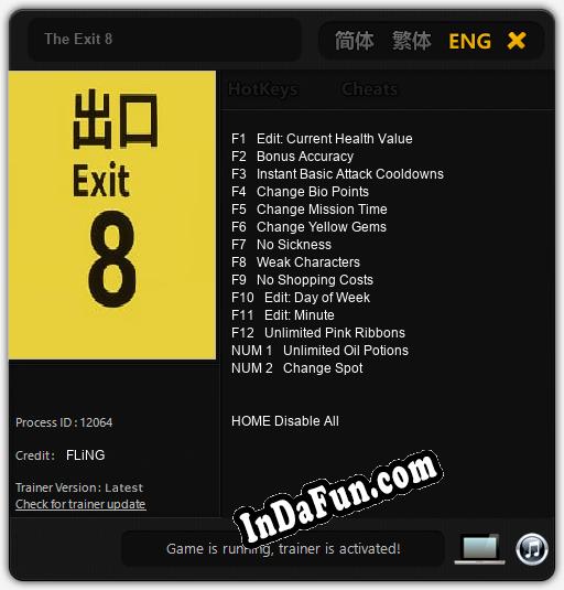 The Exit 8: Trainer +14 [v1.5]