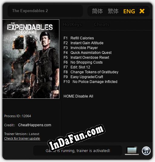 The Expendables 2: Cheats, Trainer +10 [CheatHappens.com]