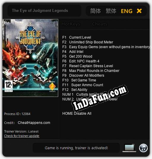 The Eye of Judgment Legends: TRAINER AND CHEATS (V1.0.93)