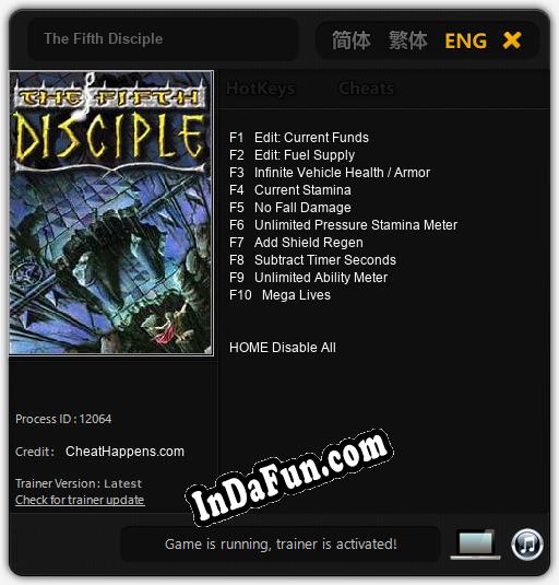 The Fifth Disciple: TRAINER AND CHEATS (V1.0.13)