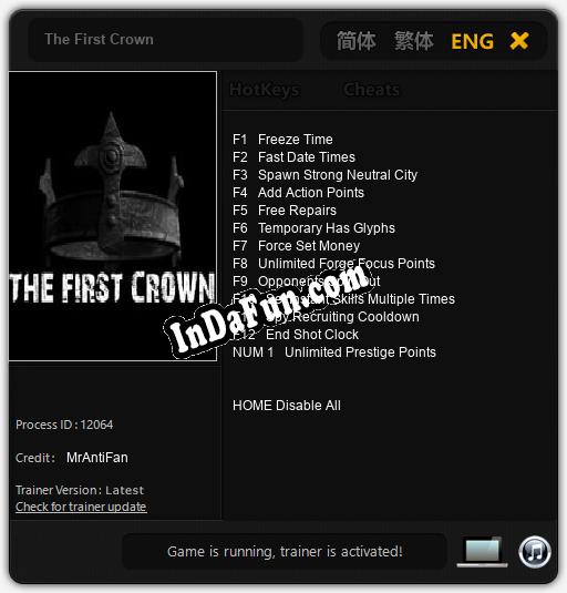 The First Crown: Trainer +13 [v1.8]