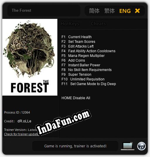 The Forest: Trainer +11 [v1.5]