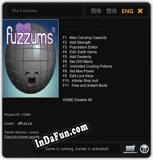 The Fuzzums: TRAINER AND CHEATS (V1.0.70)