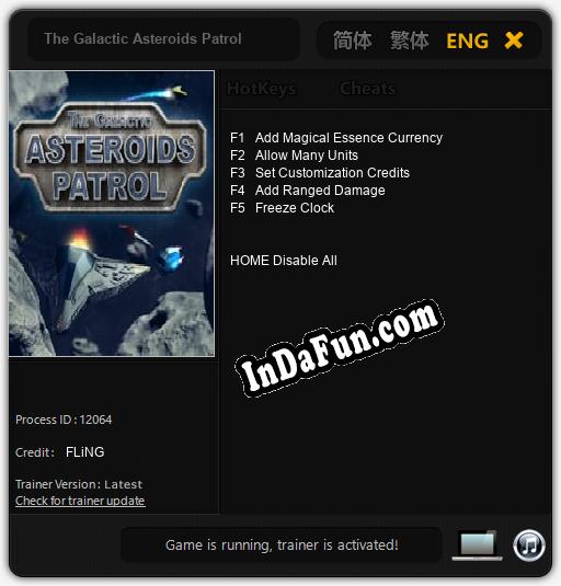 The Galactic Asteroids Patrol: Cheats, Trainer +5 [FLiNG]