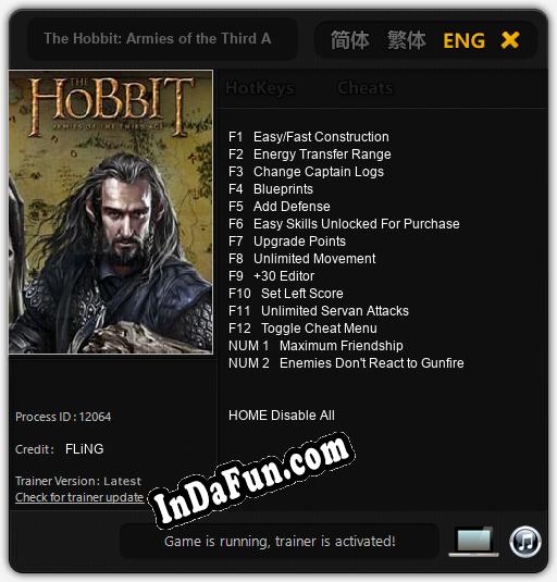 The Hobbit: Armies of the Third Age: Cheats, Trainer +14 [FLiNG]