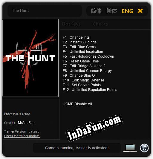 Trainer for The Hunt [v1.0.5]