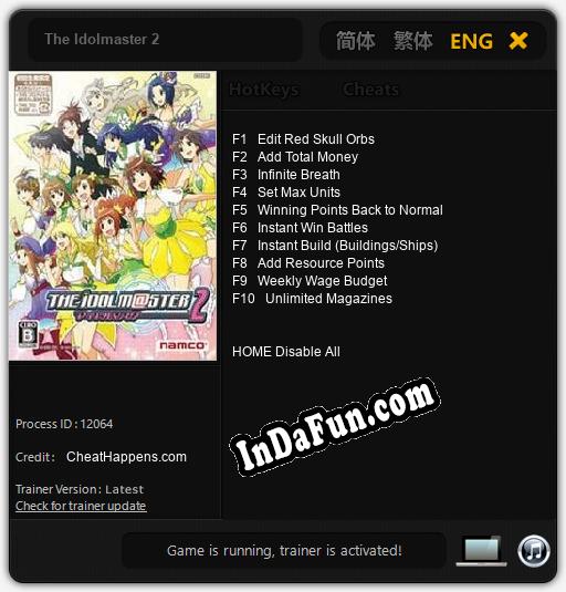 The Idolmaster 2: Trainer +10 [v1.9]