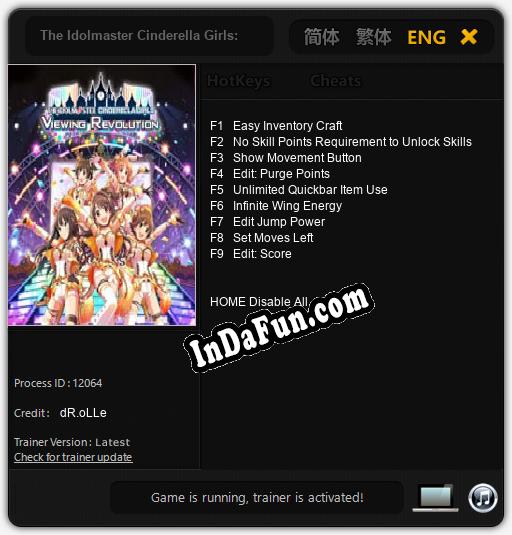 The Idolmaster Cinderella Girls: Viewing Revolution: Cheats, Trainer +9 [dR.oLLe]