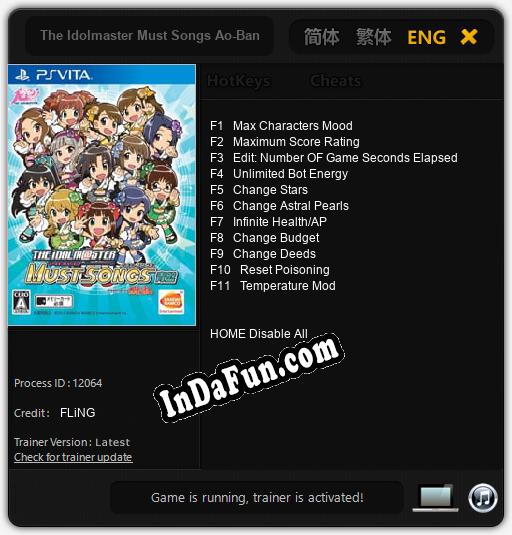 The Idolmaster Must Songs Ao-Ban: Cheats, Trainer +11 [FLiNG]