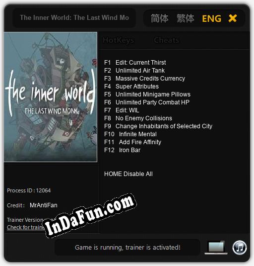 The Inner World: The Last Wind Monk: Cheats, Trainer +12 [MrAntiFan]