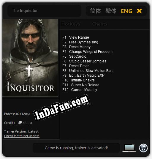 The Inquisitor: Trainer +12 [v1.5]