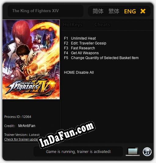 The King of Fighters XIV: TRAINER AND CHEATS (V1.0.67)