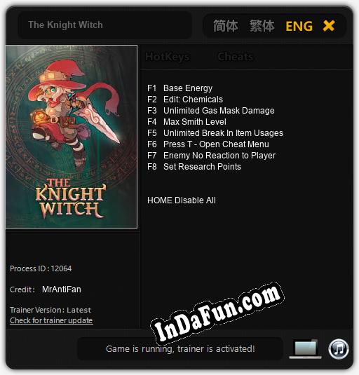 Trainer for The Knight Witch [v1.0.9]