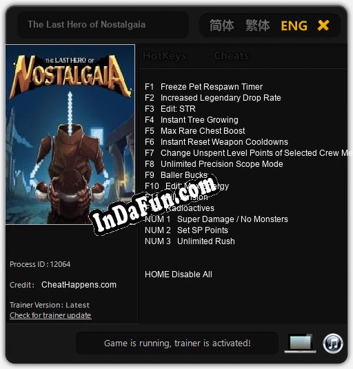 The Last Hero of Nostalgaia: TRAINER AND CHEATS (V1.0.13)