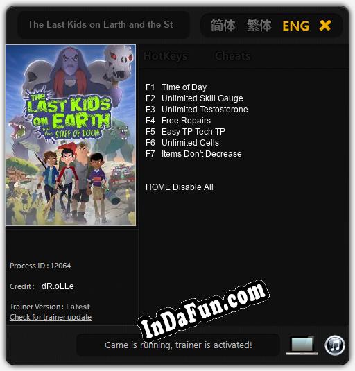 The Last Kids on Earth and the Staff of Doom: TRAINER AND CHEATS (V1.0.43)