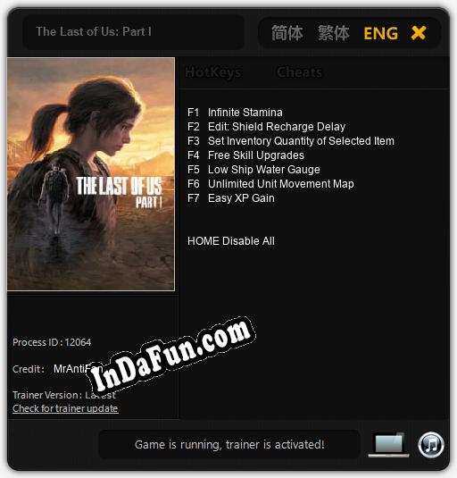 Trainer for The Last of Us: Part I [v1.0.2]