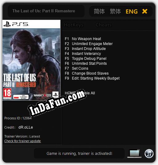 The Last of Us: Part II Remastered: Trainer +9 [v1.5]