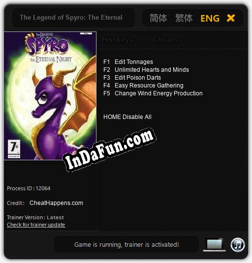 Trainer for The Legend of Spyro: The Eternal Night [v1.0.3]