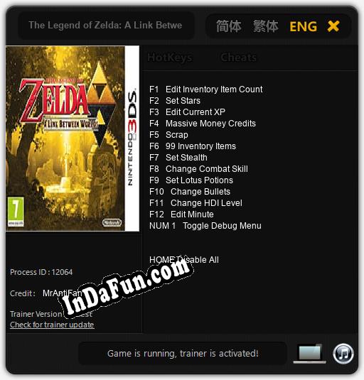 The Legend of Zelda: A Link Between Worlds: Trainer +13 [v1.9]