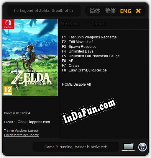 The Legend of Zelda: Breath of the Wild: TRAINER AND CHEATS (V1.0.12)