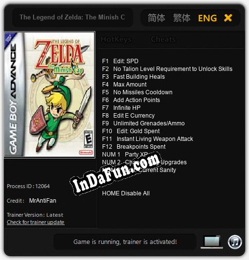 The Legend of Zelda: The Minish Cap: Cheats, Trainer +15 [MrAntiFan]