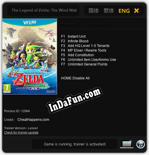 The Legend of Zelda: The Wind Waker HD: TRAINER AND CHEATS (V1.0.31)