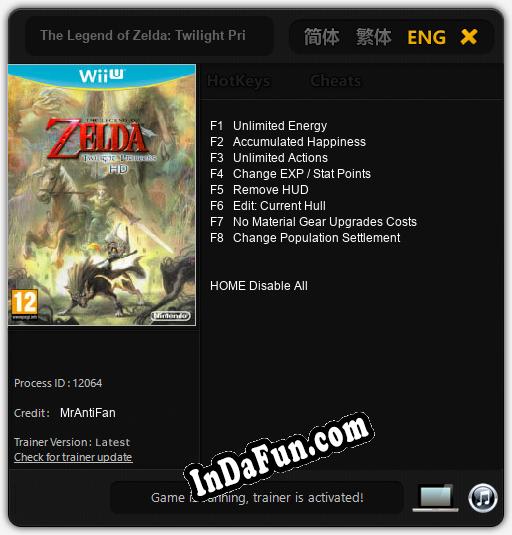 The Legend of Zelda: Twilight Princess HD: Cheats, Trainer +8 [MrAntiFan]