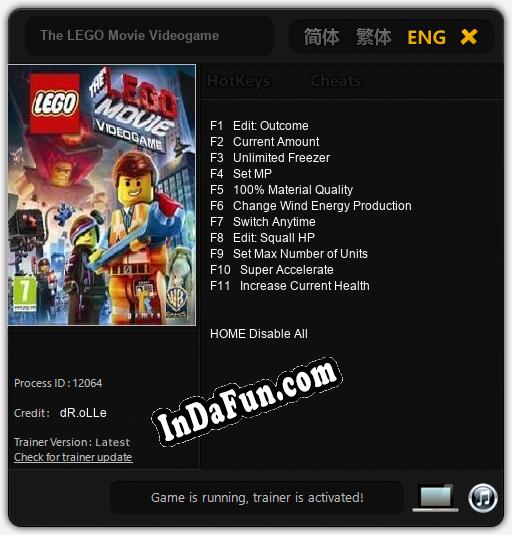 The LEGO Movie Videogame: Trainer +11 [v1.3]