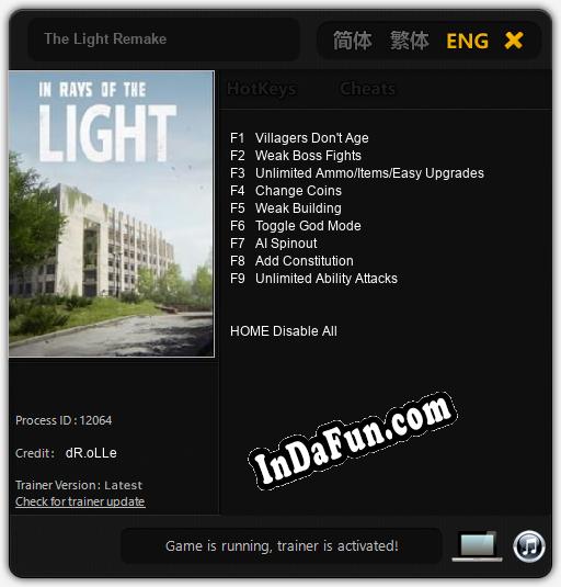 The Light Remake: Cheats, Trainer +9 [dR.oLLe]