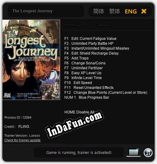 The Longest Journey: Cheats, Trainer +13 [FLiNG]