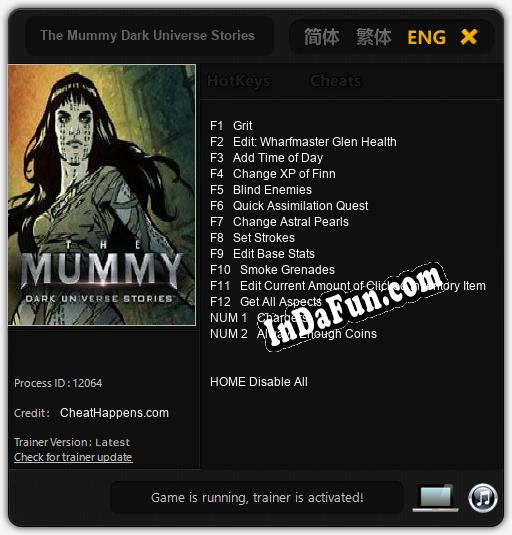 The Mummy Dark Universe Stories: Trainer +14 [v1.6]