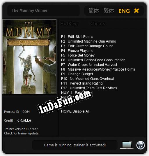 The Mummy Online: Cheats, Trainer +14 [dR.oLLe]