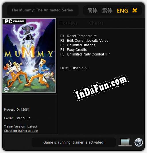 The Mummy: The Animated Series: Trainer +5 [v1.6]