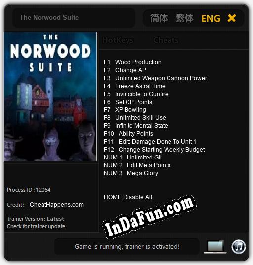 The Norwood Suite: TRAINER AND CHEATS (V1.0.92)