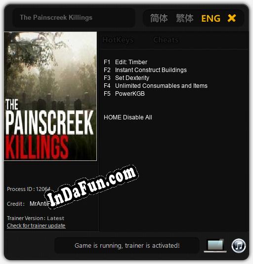 The Painscreek Killings: TRAINER AND CHEATS (V1.0.95)
