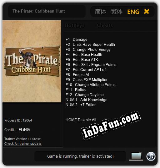 Trainer for The Pirate: Caribbean Hunt [v1.0.1]