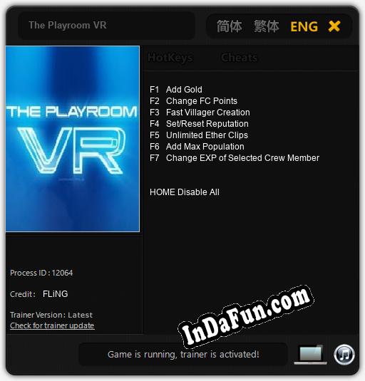 The Playroom VR: Cheats, Trainer +7 [FLiNG]