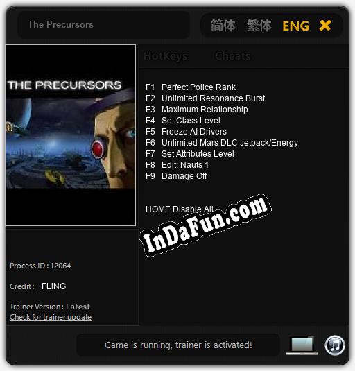 The Precursors: Trainer +9 [v1.9]