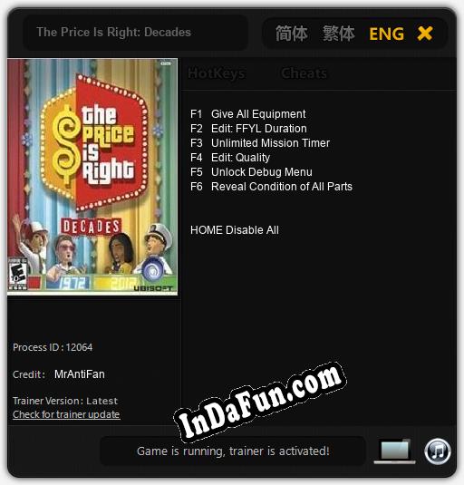 The Price Is Right: Decades: Cheats, Trainer +6 [MrAntiFan]