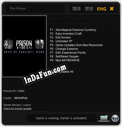 Trainer for The Prison [v1.0.4]