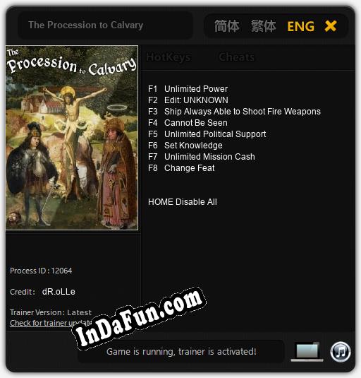 The Procession to Calvary: Trainer +8 [v1.1]