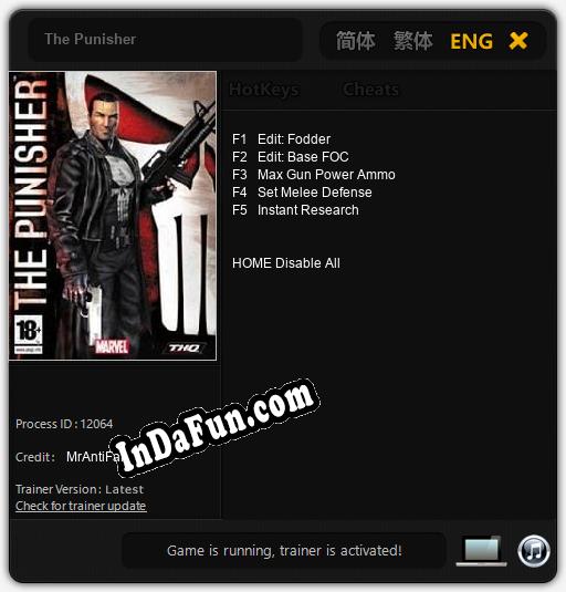 The Punisher: Cheats, Trainer +5 [MrAntiFan]