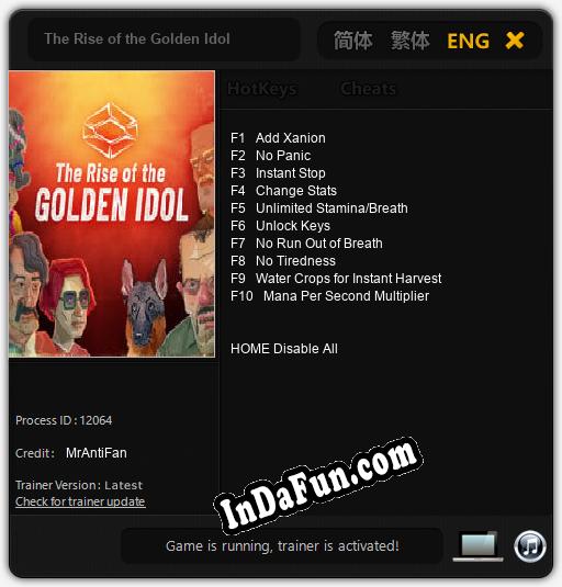 Trainer for The Rise of the Golden Idol [v1.0.1]