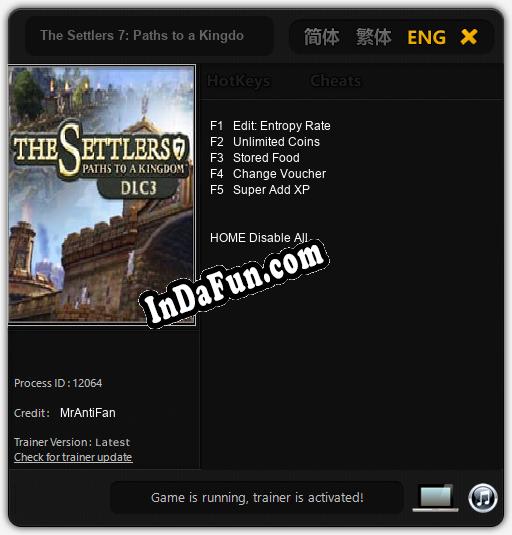 The Settlers 7: Paths to a Kingdom DLC 3: Trainer +5 [v1.4]