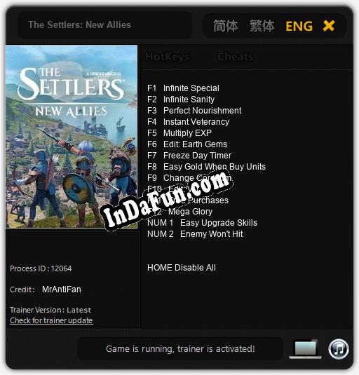 The Settlers: New Allies: Trainer +14 [v1.6]
