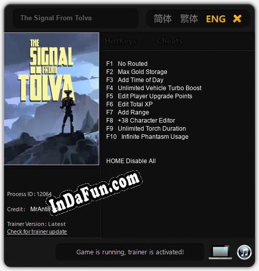 The Signal From Tolva: TRAINER AND CHEATS (V1.0.7)