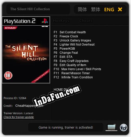 The Silent Hill Collection: TRAINER AND CHEATS (V1.0.33)