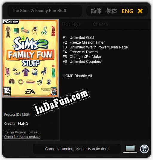 The Sims 2: Family Fun Stuff: Trainer +6 [v1.4]