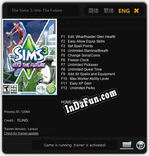 Trainer for The Sims 3: Into The Future [v1.0.2]