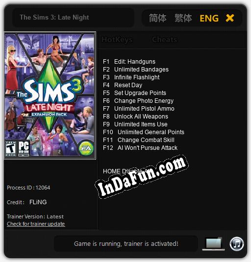 The Sims 3: Late Night: TRAINER AND CHEATS (V1.0.95)